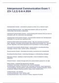 Interpersonal Communication Exam 1 &lpar;Ch 1&comma;2&comma;3&rpar; Q & A 2024