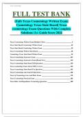 (Full) Texas Cosmetology Written Exam| Cosmetology Texas State Board| Texas cosmetology Exam Questions With Complete Solutions /A+ Guide Score 2024