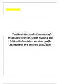 TestBank-Varcarolis-Essentials-of-Psychiatric-Mental-Health-Nursing-5th Edition Fosbre-latest versions qns&lpar;1-28chapters&rpar; and answers 2023&sol;2024
