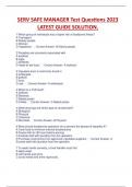 SERV SAFE MANAGER Test Questions 2023 LATEST GUIDE SOLUTION&period;