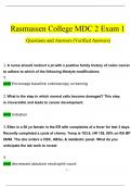 Rasmussen College MDC 2 Exam 1 Questions and Answers (2024 / 2025) (Verified Answers)