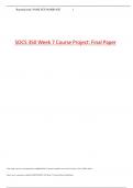 SOCS 350 Week 7 Course Project&colon; Final Paper - Download To Get An A&plus;