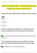 Rasmussen College MDC 1 Final Exam Questions and Answers &lpar;2024 &sol; 2025&rpar; &lpar;Verified Answers&rpar;