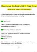 Rasmussen College MDC 1 Final Exam Study Guide Questions and Answers &lpar;2024 &sol; 2025&rpar; &lpar;Verified Answers&rpar;