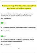 Rasmussen College MDC 4 Final Exam Questions and Answers (2024 / 2025) (Verified Answers)