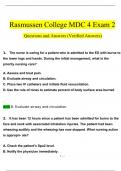 Rasmussen College MDC 4 Exam 2 Questions and Answers (2024 / 2025) (Verified Answers)