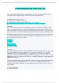 Community Nursing Week 2 NCLEX - Questions&comma; Answers and Rationales