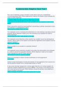 Fundamentals Adaptive Quiz Test 1 - Questions and Answers