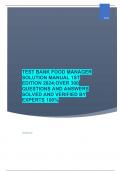 TEST BANK FOOD MANAGER SOLUTION MANUAL 1ST EDITION 2024;OVER 300 QUESTIONS AND ANSWERS SOLVED AND VERIFIED BY EXPERTS 100%