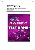 Abrams’ Clinical Drug Therapy Rationales for Nursing Practice 12th Edition TEST BANK by Geralyn Frandsen, Verified Chapters 1 - 16, Complete Newest Version