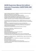 IAHSS Supervisor Manual &lpar;3rd edition&rpar; Instructor Presentation QUESTIONS AND ANSWERS 
