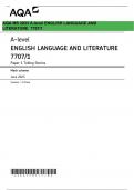 AQA A-level ENGLISH LANGUAGE AND LITERATURE 7707/1 Paper 1  Mark scheme  2023