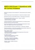 HDFS 2433 Exam 1 Questions with All Correct Answers