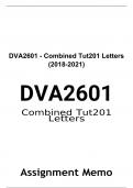  DVA2601 - Combined Tut201 Letters (2018-2021)     DVA2601 Combined Tut201 Letters
