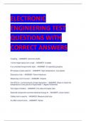 UPDATED 2024 ELECTRONIC ENGINEERING TEST QUESTIONS WITH CORRECT ANSWERS