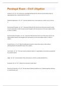 Paralegal Exam - Civil Litigation 165 Questions with 100&percnt; Correct Answers &vert; Verified &vert; Latest Update
