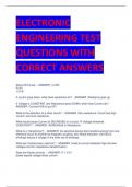 2024 UPDATED ELECTRONIC ENGINEERING TEST QUESTIONS WITH CORRECT ANSWERS