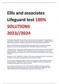 Latest Ellis and associates Lifeguard test 100% SOLUTIONS 2024