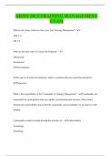 ARMY OCS TRAINING MANAGEMENT EXAM  Questions with 100&percnt; Correct Answers &vert; Latest Update 2024 &vert; Verified