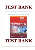Test Bank For Lippincott Illustrated Reviews: Pharmacology 8th Edition by Karen Whalen||ISBN NO:10,1975170555||ISBN NO:13,978-1975170554||Chapter 1-48||Complete Guide A+.  ..........@Recommended                         