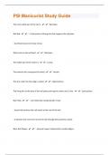 PSI Manicurist 195 Study Guide Questions with 100&percnt; Correct Answers &vert; Verified &vert; Latest Update