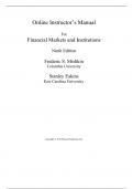 Solution Manual for Financial Markets and Institutions, 9th Edition by Frederic S Mishkin,  Stanley Eakins