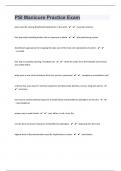 PSI Manicure 98 Practice Exam Questions And Answers