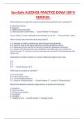 ServSafe ALCOHOL PRACTICE EXAM 100 &percnt;  VERIFIED