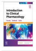 Test Bank for Introduction to Clinical Pharmacology 11th Edition by Constance G Visovsky, All Chapters Covered, A+ guide.