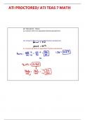 ATI PROCTORED&sol; ATI TEAS 7 MATH
