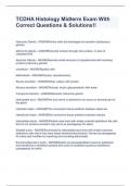 TCDHA Histology Midterm Exam With Correct Questions & Solutions&excl;&excl;