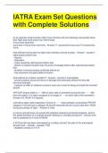 IATRA Exam Set Questions with Complete Solutions