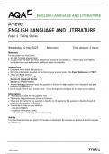 AQA 2023 A-level ENGLISH LANGUAGE AND LITERATURE Paper 1 QP