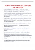 ServSafe ALCOHOL PRACTICE EXAM Q&A  100 &percnt; VERIFIED&period;