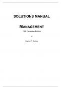 Solutions Manual Management, 13th Canadian Edition by Stephen P. Robbins,  Isbn. 9780137683093.
