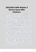 2023/2024 AHIP Module 2 Review Exam With solutions