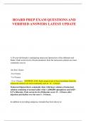BOARD PREP EXAM QUESTIONS AND  VERIFIED ANSWERS LATEST UPDATE
