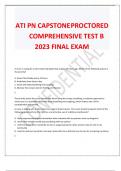 ATI PN CAPSTONE PROCTORED COMPREHENSIVE TEST B  2023 FINAL EXAM