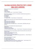 ServSafe ALCOHOL PRACTICE TEST 1 EXAM Q&A 100 &percnt; VERIFIED&period;