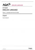 AQA INSERT A-level ENGLISH LANGUAGE Paper 2 Language diversity and change 2023