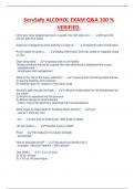 ServSafe ALCOHOL EXAM Q&A 100 &percnt;  VERIFIED&period;
