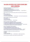 ServSafe ALCOHOL SELF CHECK EXAM Q&A  100 &percnt; VERIFIED&period;