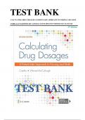 Test Bank for Calculating Drug Dosages&colon; A Patient-Safe Approach To Nursing And Math 2nd Edition By Sandra Luz Martinez De Castillo And Maryanne Werner-Mccullough ISBN 9780803624962 Chapter 1-22 &vert; Complete Guide A&plus;