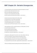 EMT Chapter 36 - Geriatric Emergencies questions and answers rated A+ 2023/2024