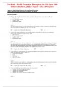 Test Bank - Health Promotion Throughout the Life Span&comma; 10th Edition &lpar;Edelman&comma; 2022&rpar;&comma; Chapter 1-25 &vert; All Chapters