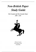 OCR A-Level History&comma; Non-British Study - The Crusades and the Crusader States summary notes