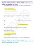 HESI RN FUNDAMENTALS TESTBANK Exam Questions and  Answers latest update 2023&sol;2024 