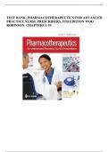 TEST BANK; PHARMACOTHERAPEUTICS FOR ADVANCED PRACTICE NURSE PRESCRIBERS, 5TH EDITION WOO ROBINSON CHAPTER 1-55 | COMPLETE GUIDE A+