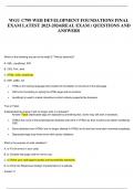 WGU C799 WEB DEVELOPMENT FOUNDATIONS FINAL EXAM LATEST 2023-2024&lpar;REAL EXAM &rpar; QUESTIONS AND ANSWERS