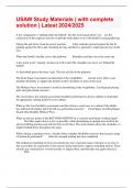 USAW Study Materials &vert; with complete solution &vert; Latest 2024&sol;2025